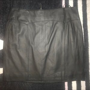 Black Leather Mini Skirt